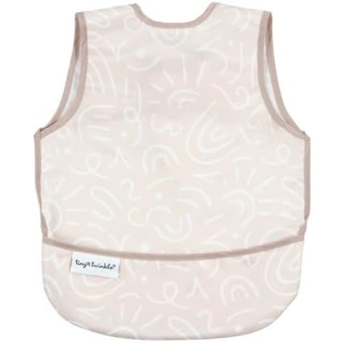 Tiny Twinkle Mess Proof Baby Bib - Waterproof Toddler and Baby Apron Bib - Machine Washable - PFAS and BPA Free