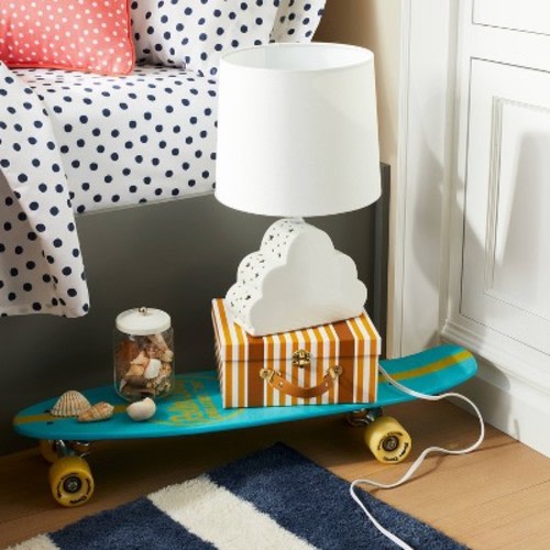 Cloud Dual Light Figural Kids' Lamp White - Pillowfort™: Ceramic Table Lamp, 3-Way Switch