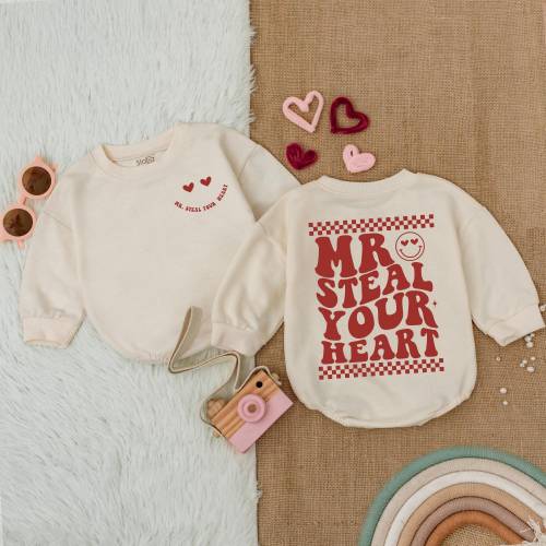 Mr Steal Your Heart Romper, Baby Boy Valentine Bodysuit, Valentine Shirts For Boys, My 1st Valentines Day Outfits, Valentines Baby Clothes