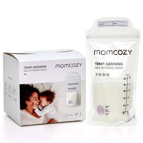 Momcozy Breastmilk Storing Bags, Temp-Sensing Discoloration Milk Storing Bags for Breastfeeding-120pcs