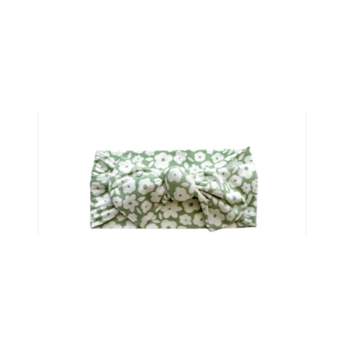 Knotted Headband - Sage Ditsy Floral - Harp Angel Boutique