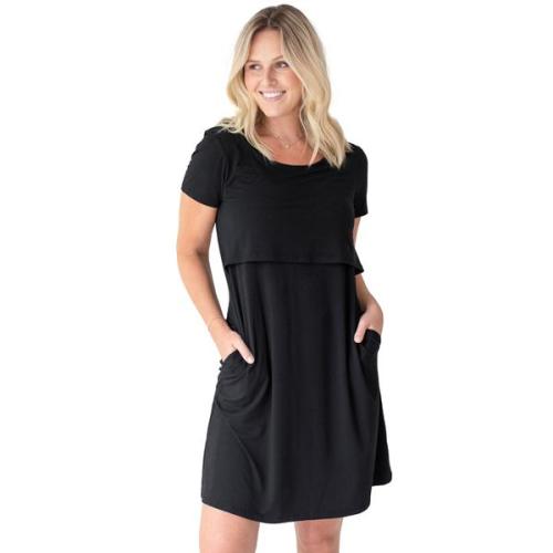 Eleanora Bamboo Maternity & Nursing Lounge Dress