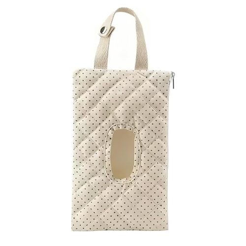 Quilted Baby Wipe Holder Quilted Wipe Pouch Portable Hanging Floral Wet Wipes Bag for Car, Stroller