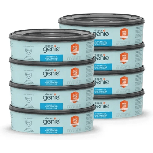 Diaper Genie Bags Refills 270 Count (Pack of 8) with Max Odor Lock | Holds Up to 2160 Newborn Diapers