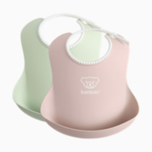 BabyBjörn Baby Bib (2 Pack) - Powder Green/Powder Pink