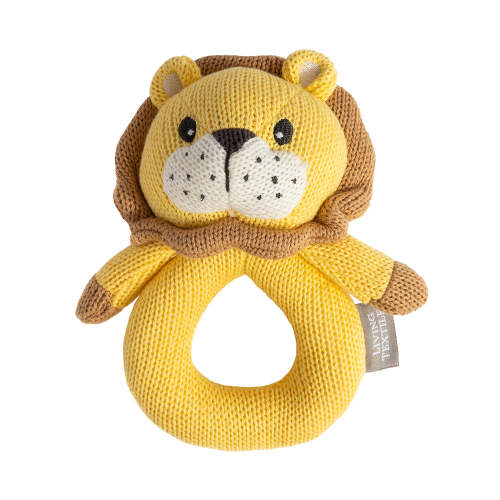 Leo the Lion Knitted Rattle