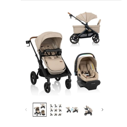 Transformer Stroller to Wagon Travel System Featuring LiteMax NXT Infant Car Seat with SensorySoothe
