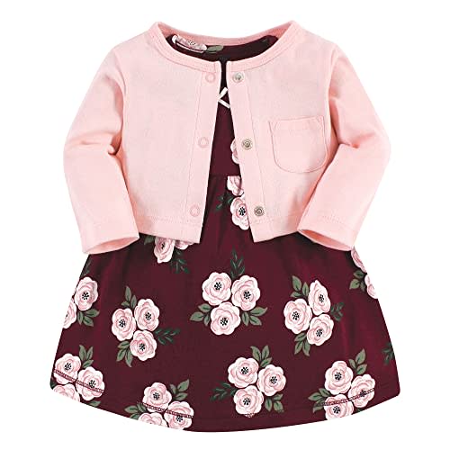 Hudson Baby Baby Girls' Cotton Dress and Cardigan Set