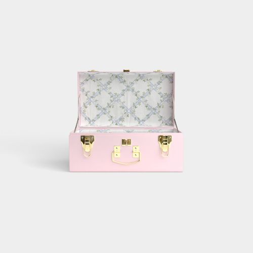 Mini Trunk - Pink - Timeless Trellis / Embroidery