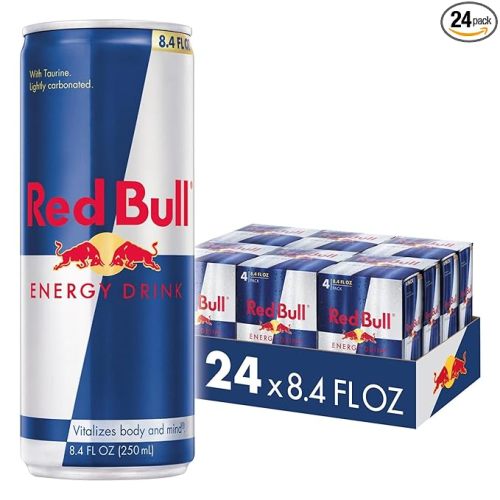 Red Bull Energy Drink 8.4 Fl Oz, 6 Packs of 4 Cans (Pack of 24)