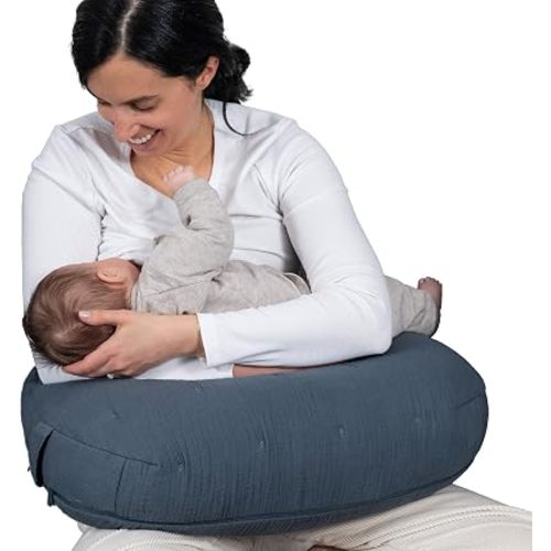 Boppy Nursing Pillow, Cotton Muslin Ergonomic Breastfeeding Support Pillow