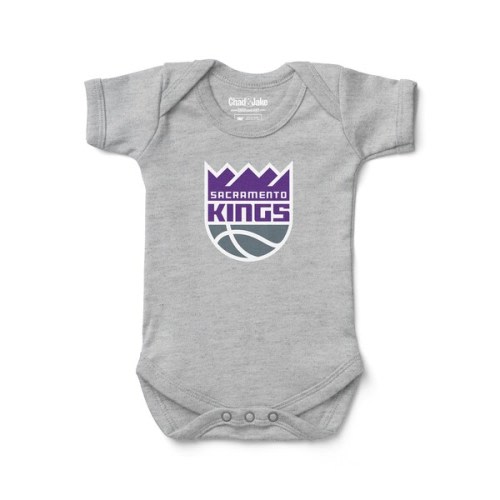 Newborn & Infant Sacramento Kings Chad & Jake Heather Gray Primary Logo Bodysuit