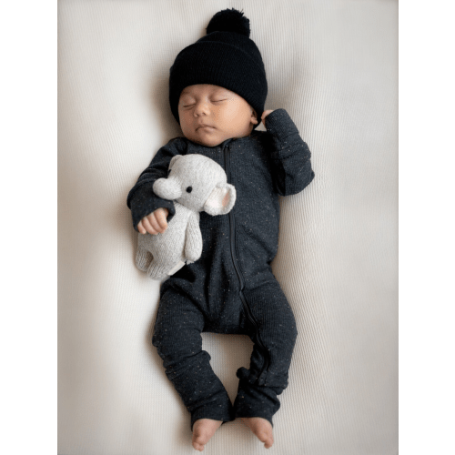 Charcoal Speckle / 2-Way Zip Romper