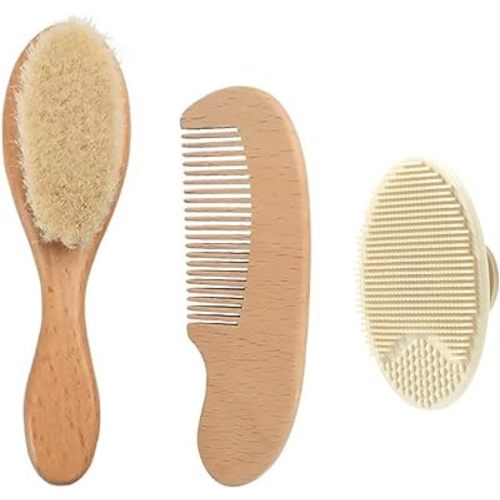 PandaEar 3 Pack Baby Brush and Comb Set