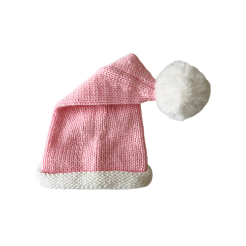 Santa Knit Hat, Pink