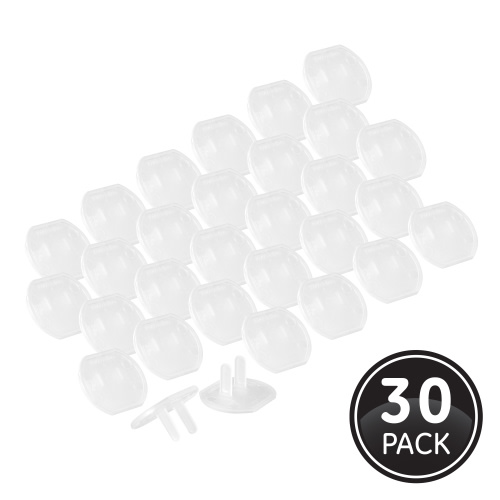 Hyper Tough Safety Outlet Covers, 0A, 30pk, 2in, 52415