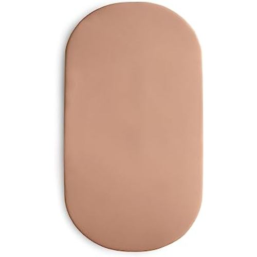 mushie Stretchy & Soft Bassinet Crib Sheet | Fitted 16" x 30" (Natural)