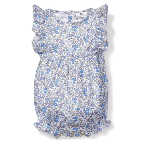Fleur D'Azur Ruffle Romper, 0-3M