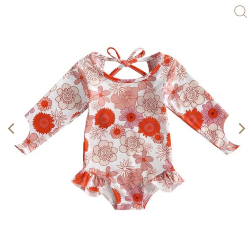 Long Sleeve Keyhole Ruffles Swimsuit – The Ollie Bee