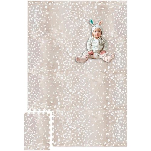 Premium Soft Foam Play Mat for Baby, 5.6 x 4 ft, Easy to Clean - The Perfect Modern Foam Playmat Fits Nicely with Your Kids Playroom Or Home Decor 0.5" Thickness (Terrazzo)