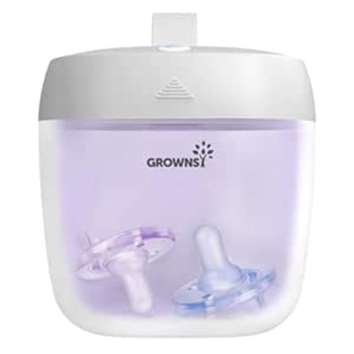 GROWNSY Pacifier Sanitizer Portable, UV Light Sanitizer on The Go, USB Charging Sanitizer Case, Mini Pacifier Sanitizer 99.99% Cleaned in 59 Seconds