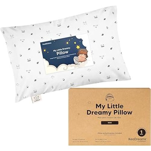 Mini Toddler Pillow with Pillowcase - 9x13 My Little Dreamy Mini Pillow, Organic Toddler Pillows for Sleeping, Kids Pillow, Small Pillows, Travel Pillows for Sleeping,Toddler Bed Pillows (Acorn)