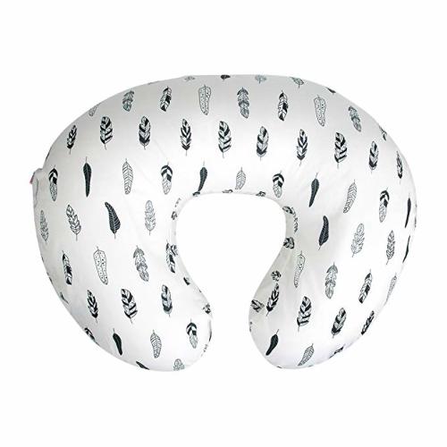 ALVABABY Nursing Pillow Cover Slipcover,100% Organic Cotton ,Soft and Comfortable,Feathers Design,Maternity Breastfeeding Newborn Infant Feeding Cushion Cover, ZT01 - 01feather
