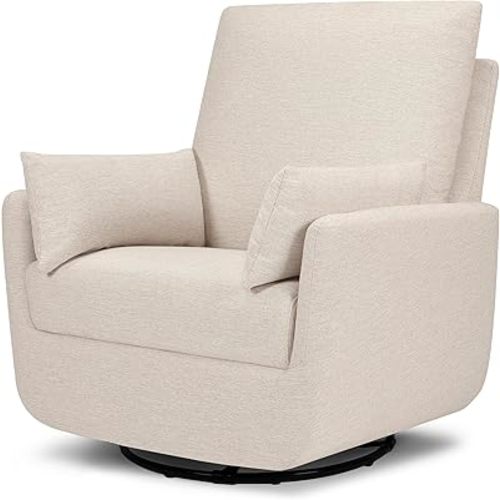daVinci Juno Swivel Glider in Beach, Greenguard Gold & CertiPUR-US Certified