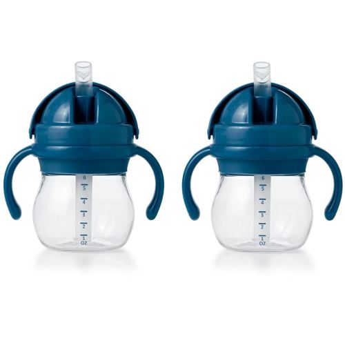 OXO Tot Transitions Straw Cup With Handles 6 oz - Navy - 2 Pack