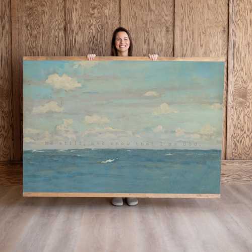 Vintage Coastal Tapestry: Be Still, And Know That I Am God | 697