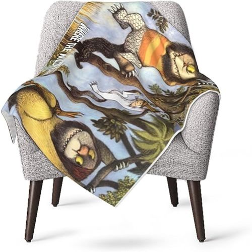 Where The Cartoon Wild Things are Soft Baby Throw Blanket,Cute Fleece Blankets for Baby Boys Girls,Kids,Unisex,Crib Plush Warm Blankets for Bed,Couch,Sofa,Travel Outdoor,40x30inch