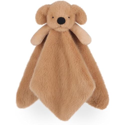 Apricot Lamb Taupe Labrador Security Blanket for Babies, Soft Loveys for Baby Boy and Girl, 14 Inches for Infant and Toddlers