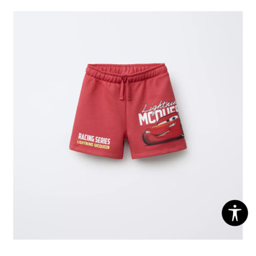 Lightning McQueen CARS © DISNEY PRINT FLEECE SHORTS - Red | ZARA United States