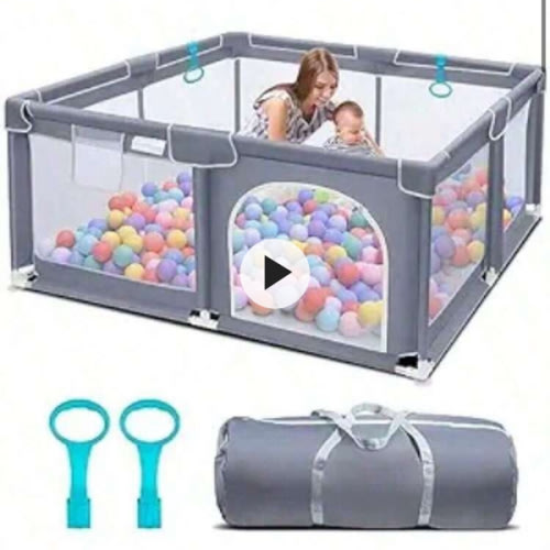 Baby Playpen, Play Pen For Babies And Toddlers Anti-Fall Play Yards Indoor & Outdoor Sturdy Baby Activity Center With Soft Breathable Mesh,Sturdy And Safety Playard With Soft Breathable Mesh, Boys/Girls Birthday Gift And Christmas Gifts, Nursery Play Hous