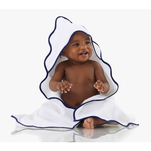 Organic Scallop Baby Hooded Towel | Pottery Barn Kids