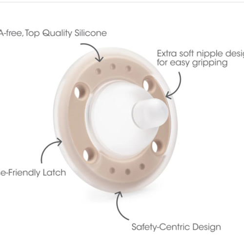 Ninni Pacifier- Oatmeal 2 Pack Pacifier Like Breast – Ninni Co