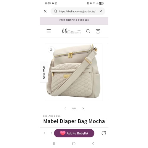 Deluxe Faux Leather Baby Diaper Bag | Multi-functional & Stylish – Bellaboo USA