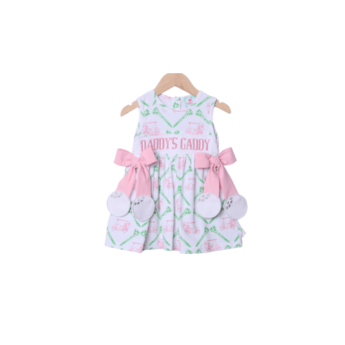 Smocked Daddy's Caddy Pink Bow Dress