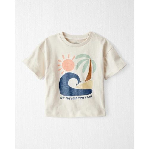 Baby Organic Cotton Beach-Print Tee - Little Planet | Carter's