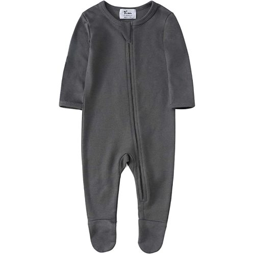 O2Baby Baby Boys Girls Organic Cotton Zip-Front Sleeper Pajamas, Footed Sleep 'n Play