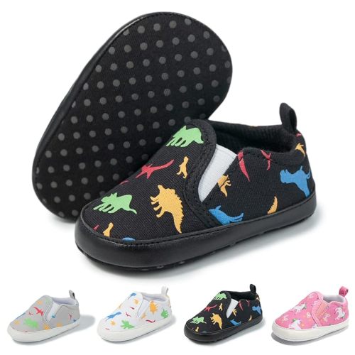 Meckior Infant Baby Girls Boys Canvas Shoes Soft Sole Toddler Slip On Newborn Crib Moccasins Casual Sneaker Austin Boy's Flat Lazy Loafers First Walkers Skate Shoe