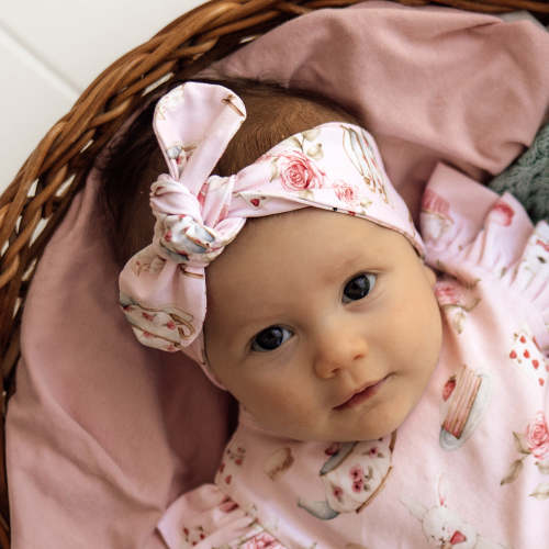 Alice’s Tea Party Organic Baby & Toddler Topknot | Snuggle Hunny