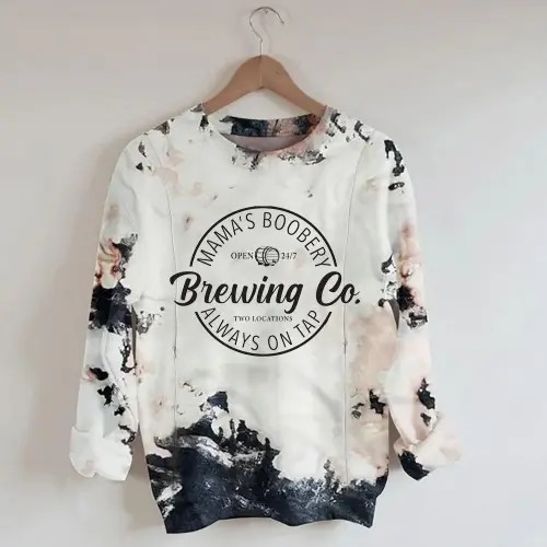 Mama's Boobery Funny Breastfeeding Crewneck Sweatshirt