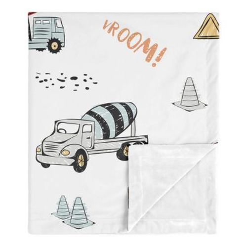 Sweet Jojo Designs Boy Baby Security Blanket Construction Truck Red Blue And Grey