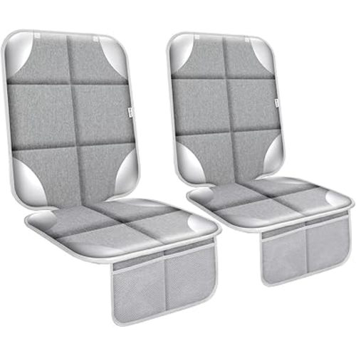 Meolsaek Car Seat Protector for Child Car Seat, Durable 600D Fabric Waterproof Car Seat Cover with Thick Pad Non-Slip Backing (No Imprints)