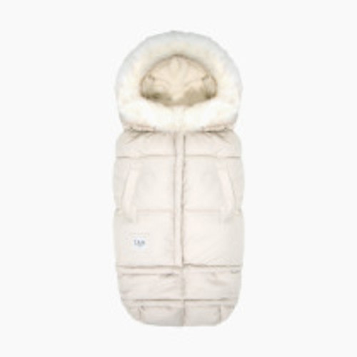 7AM Enfant Blanket 212 Evolution - White Fur & Beige Heather, 6 M-4 T