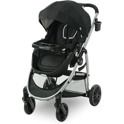 Graco Modes Pramette Stroller, 3-in-1 Baby Stroller, 3 Modes from Infant Car Seat Carrier, Infant Pramette, to Toddler Stroller, Reversible Seat, One Hand Fold, Extra Storage, Child Tray, Pierce