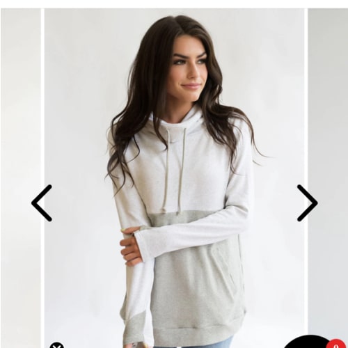 Nursing Sweatshirt Pullover - Colorblock Light Gray