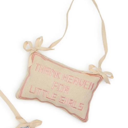Thank Heaven Embroidered Pillow Door Hanger Décor