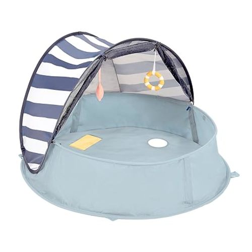 Babymoov Aquani Tent & Pool 3 in 1 Pop Up Tent, Kiddie Pool and Play Area (Summer 2024 Essential), Marine, One Size
